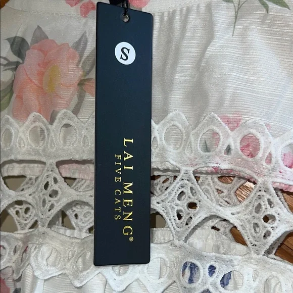 Lai Meng Five Cats Floral Lace Long Sleeve Dress Size Small New With Tag - Picture 15 of 16